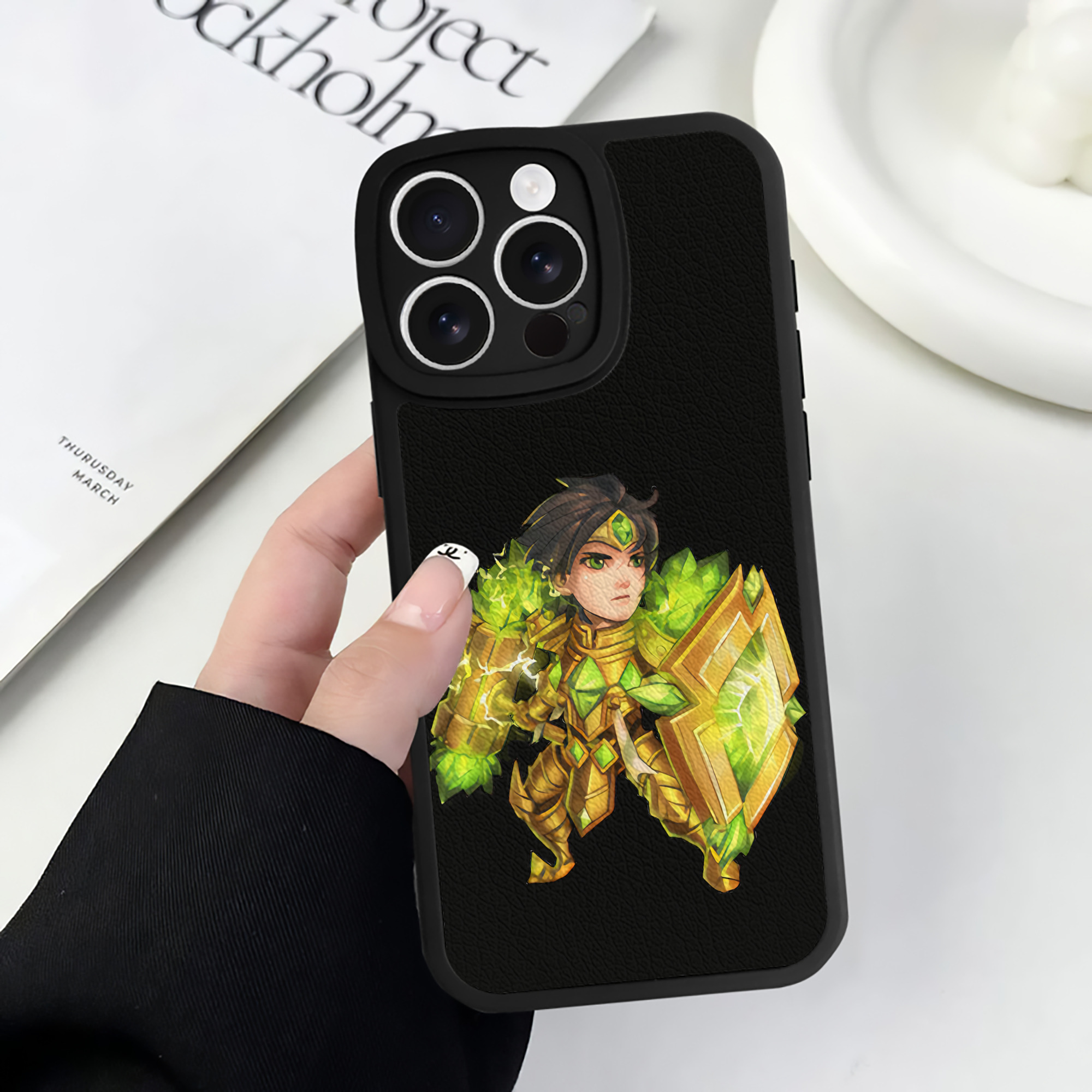 （画像用） リーグ・オブ・レジェンド League of Legends LOL 【iPhone 16シリーズ対応】シリコンスマホケース（レザー調） 材質：シリコン
